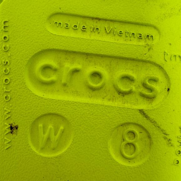 Crocs Women's Beach Line Boat Shoes Blue/Yellow/Pink Size 8 - Picture 8 of 8